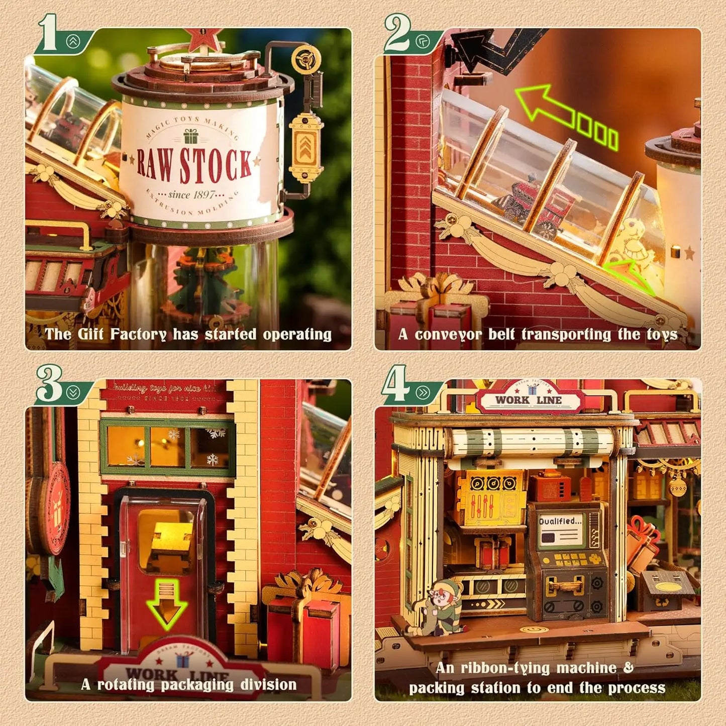 Robotime Rokr Wooden Music Box Dream Gift Factory Puzzles