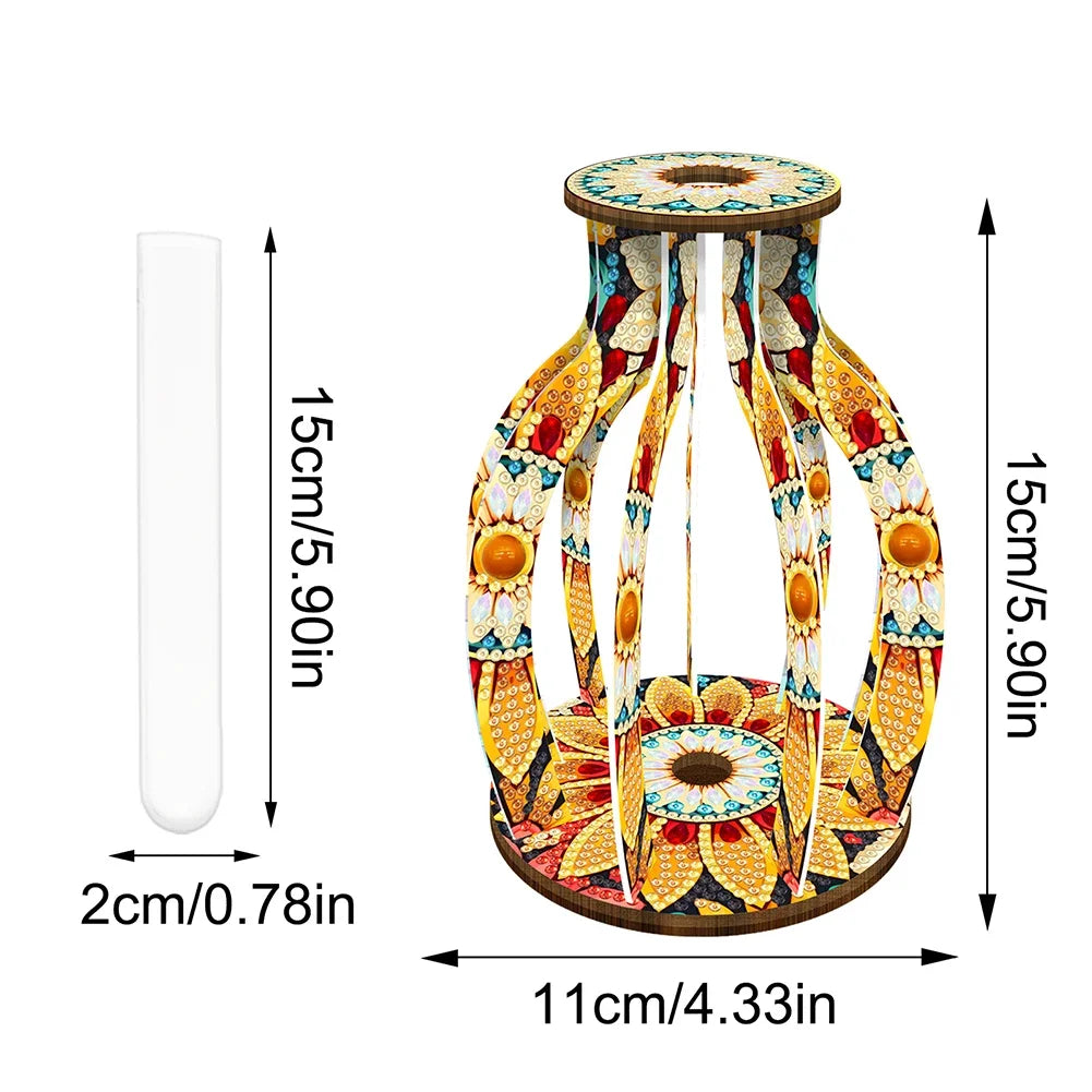 Alloet Wooden Diamond Mosaic Vase Kit For Beginners