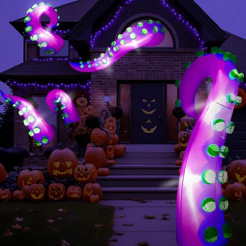 Hign-concerned Halloween Inflatable Lighted Octopus Tentacle