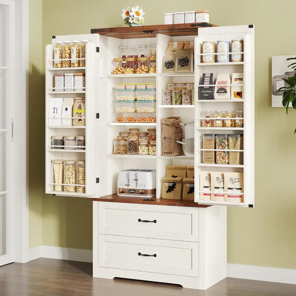 Charge Freestanding Kitchen Storage Cabinet With Drawer