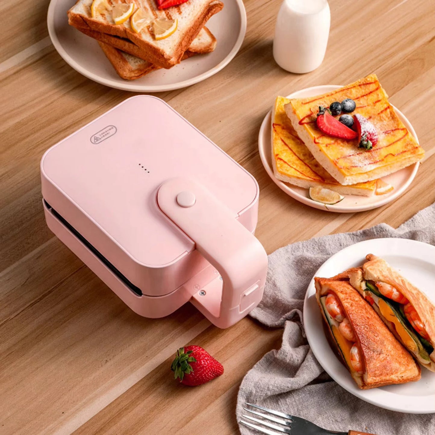 OIMG Multifunction Sandwich Maker Two Slice Fast Heating