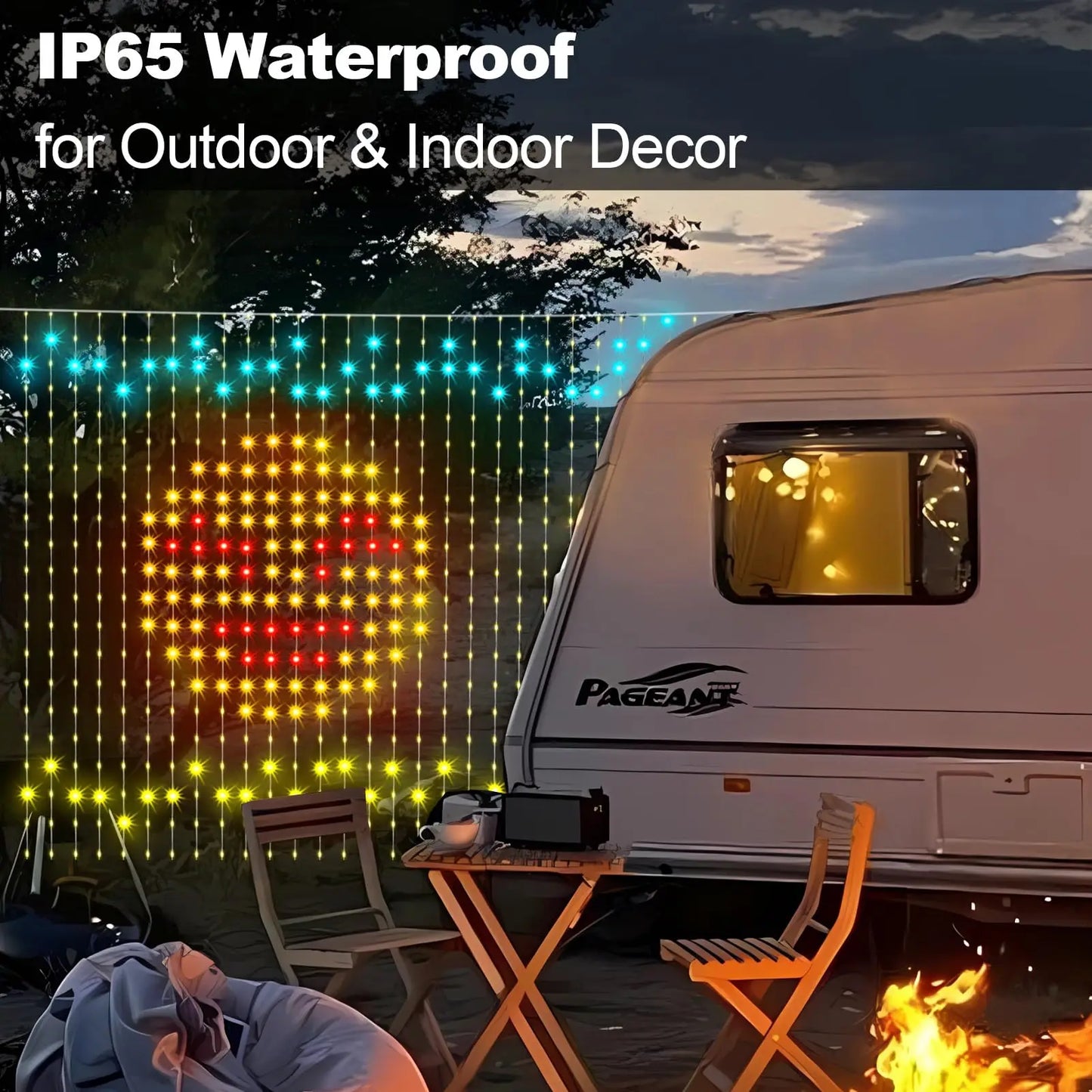 MIMIRGB Smart RGB LED Curtain Lights with App Control USB