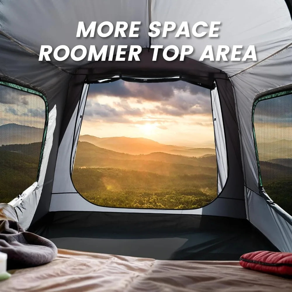 Hot-Sell! 5-9 Person Rectangle Car Tent for Family, Waterproof & Windproof for Car Camping, Large Camping Tents with Storage Bag