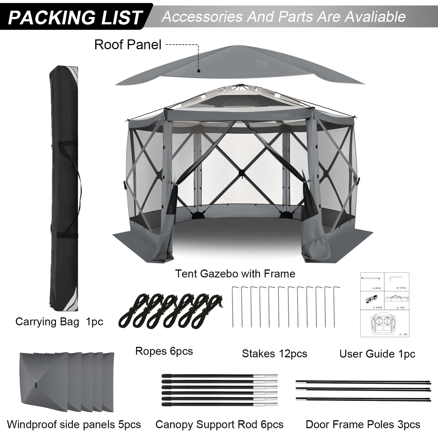 COBIZI Pop Up Gazebo Screen Tent For Outdoor Camping