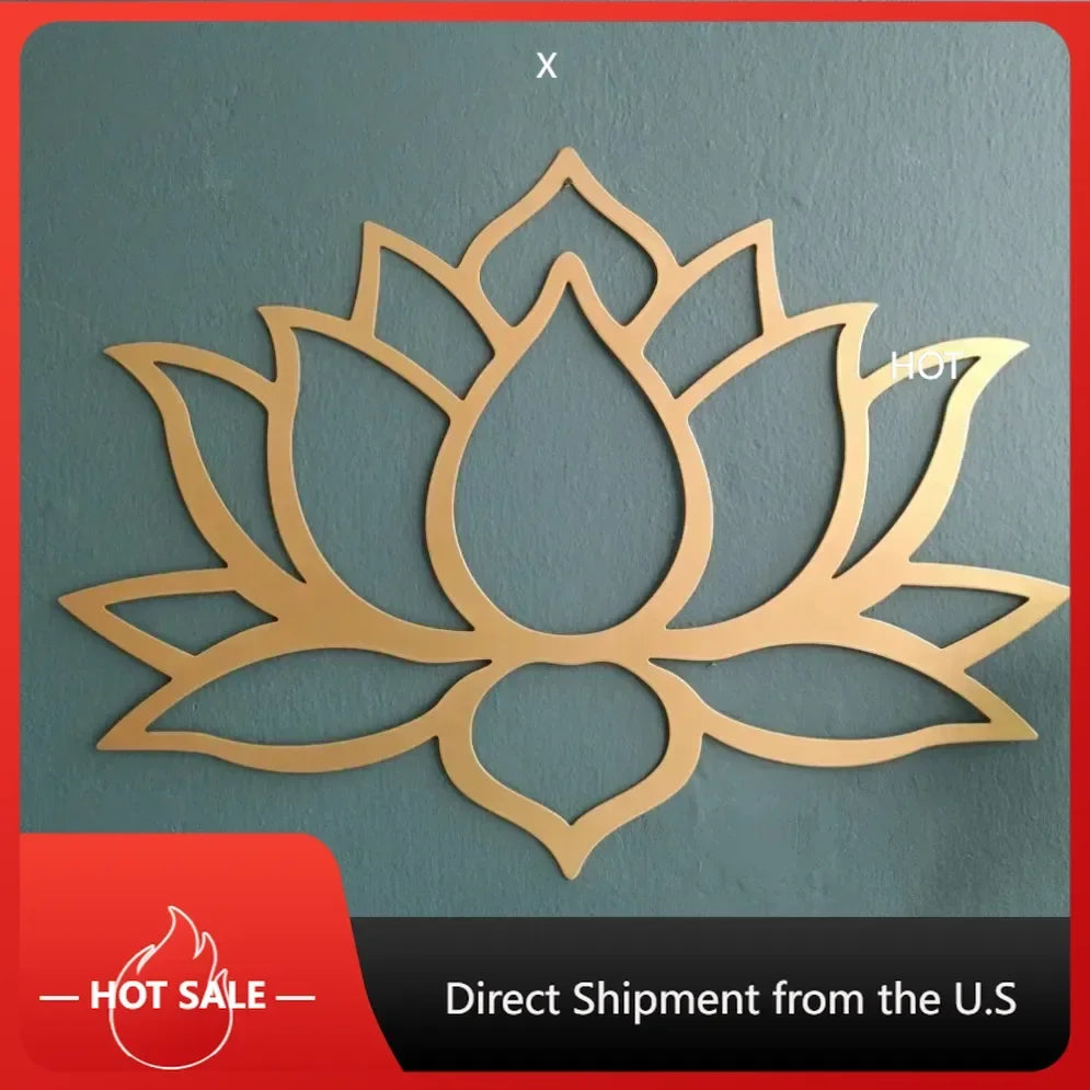 CIFBUY Lotus Metal Wall Art Exquisite Lotus Flower Decor