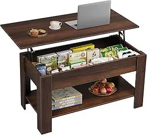 Lift Top Coffee Table With Hidden Compartment And Storage