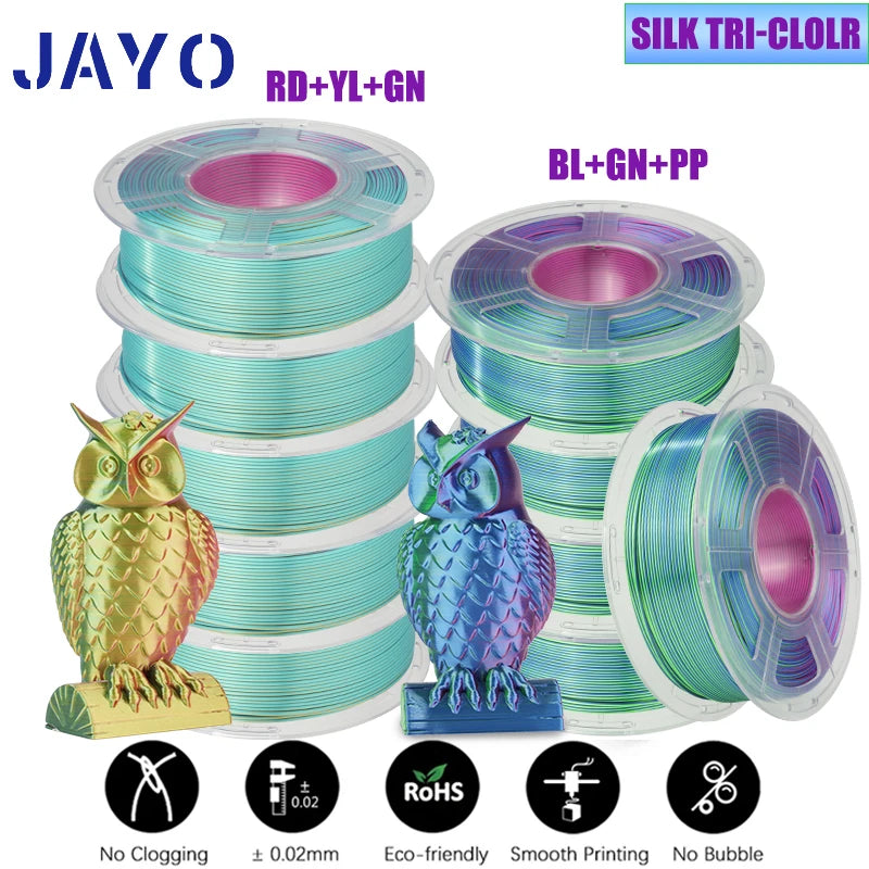 JAYO PLA Plus Filament 10 Rolls High Speed Matte 3D