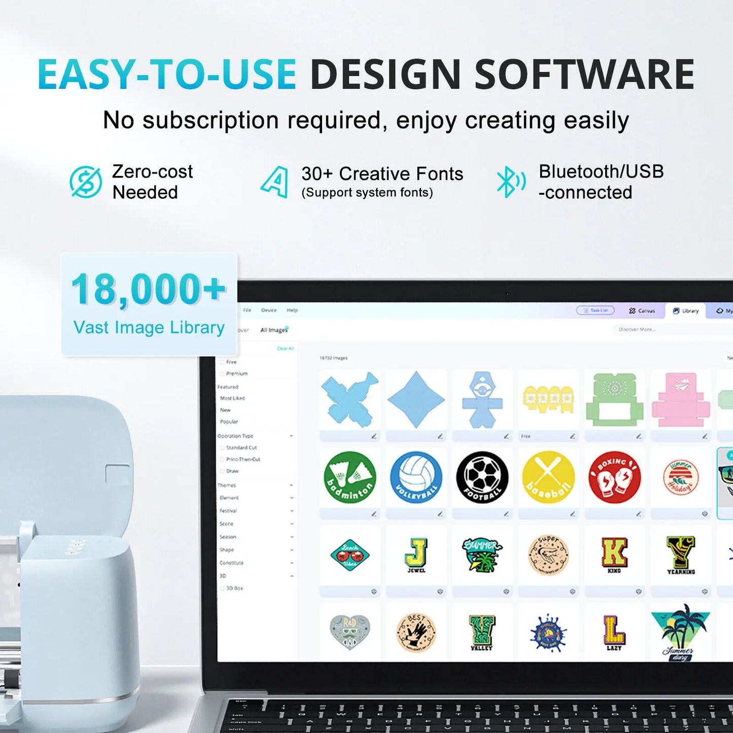 Loklik Vinyl Cutter Machine 2 Smart Die Cutting for Crafts