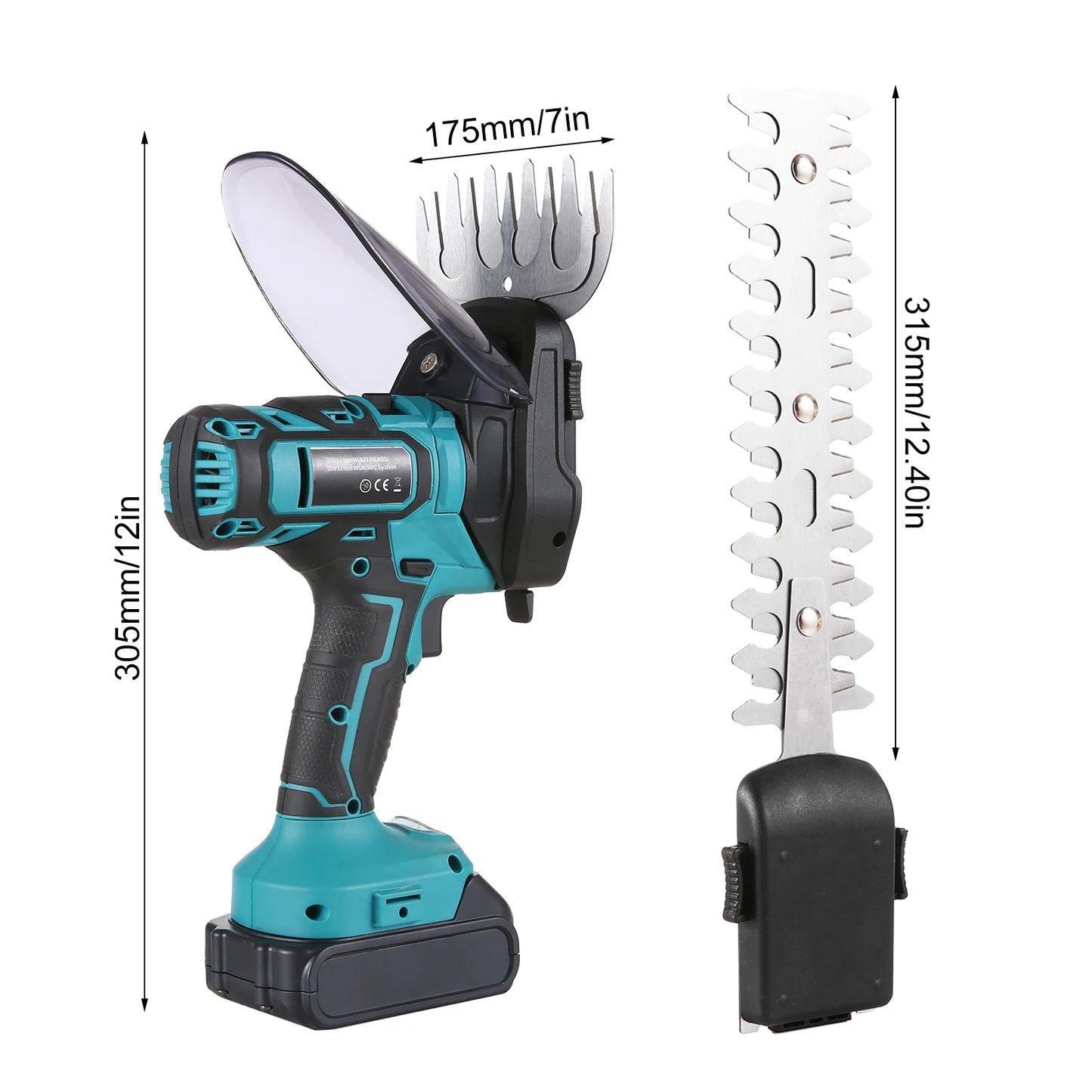 Aramox 20V Cordless Grass Shears 2 In 1 Trimmer Hedge