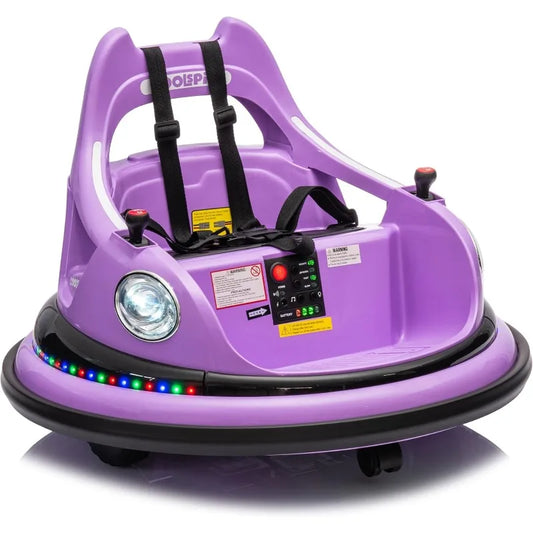 YTYIN Bumper Car For Kids 12V Remote With LED Lights