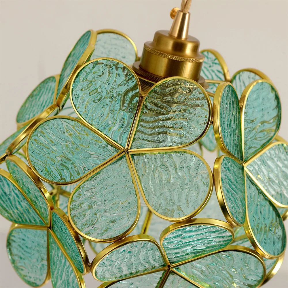 Vetrulus Flower Lantern Crystal Pendant Light Kitchen