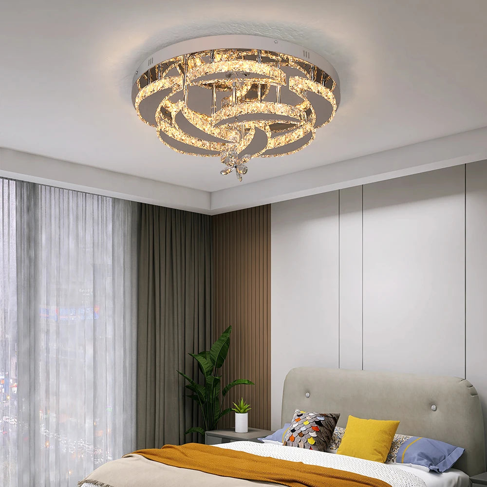 VETRULUS Modern Crystal Chandelier LED Pendant Light