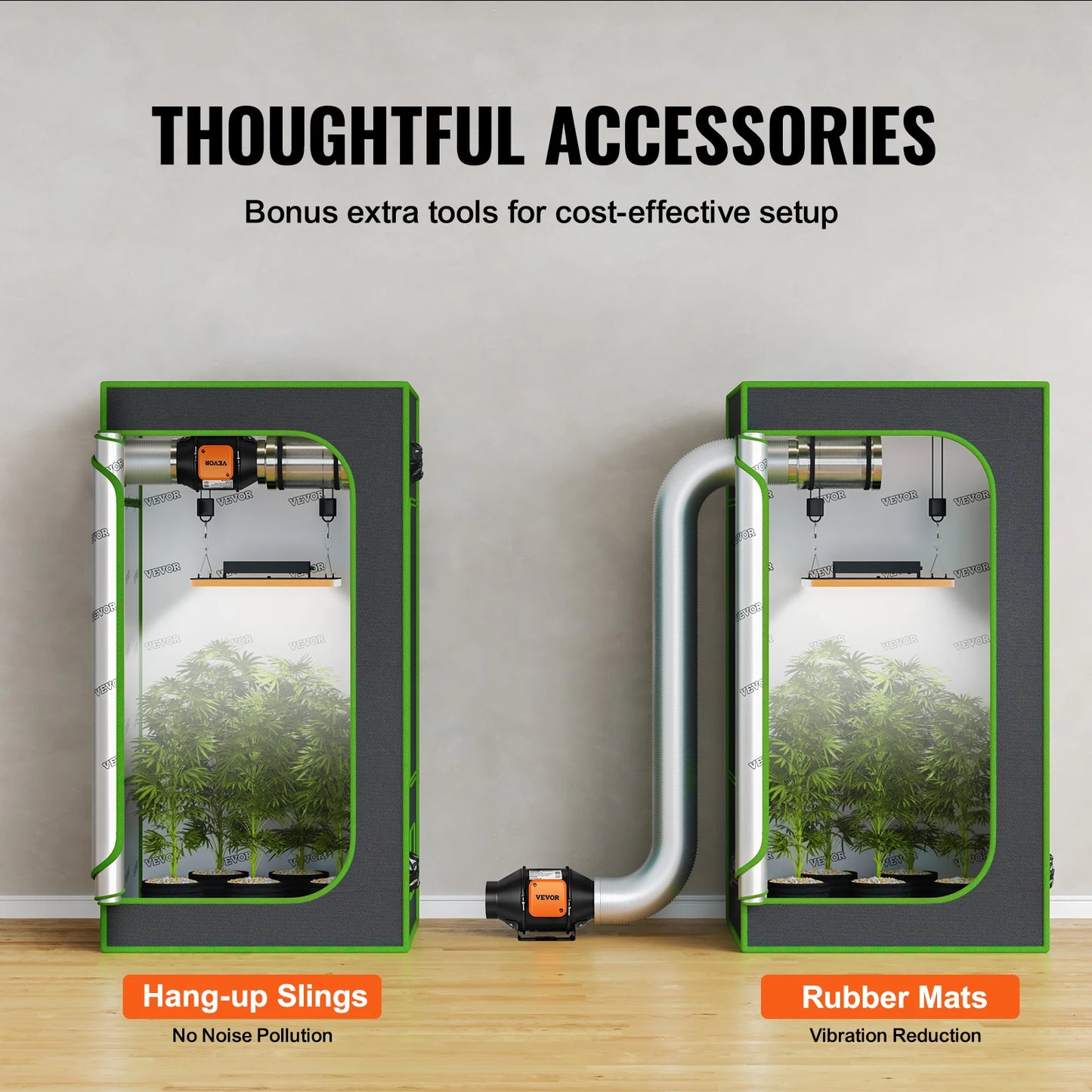 VEVOR Inline Duct Fan EC Motor With Humidity Controller