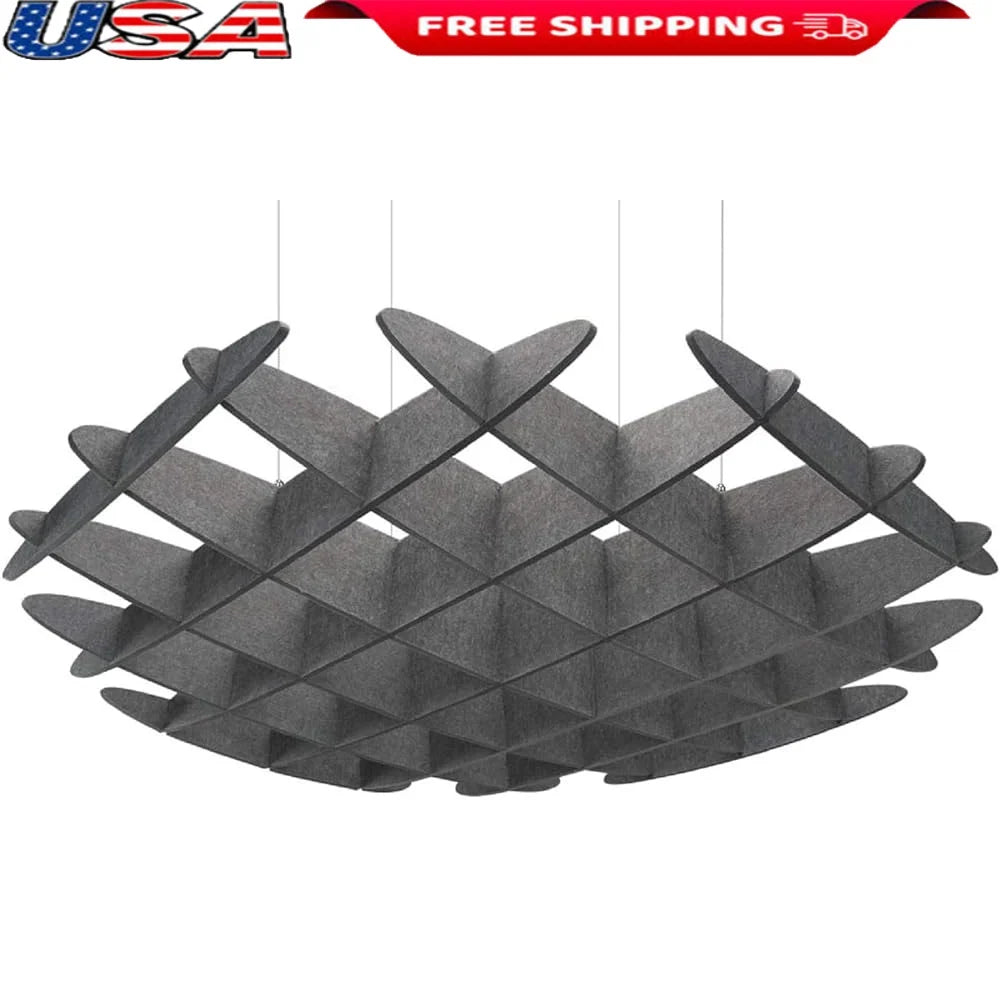 Acoustic Ceiling Waffle Cloud Panels For Offices Studios