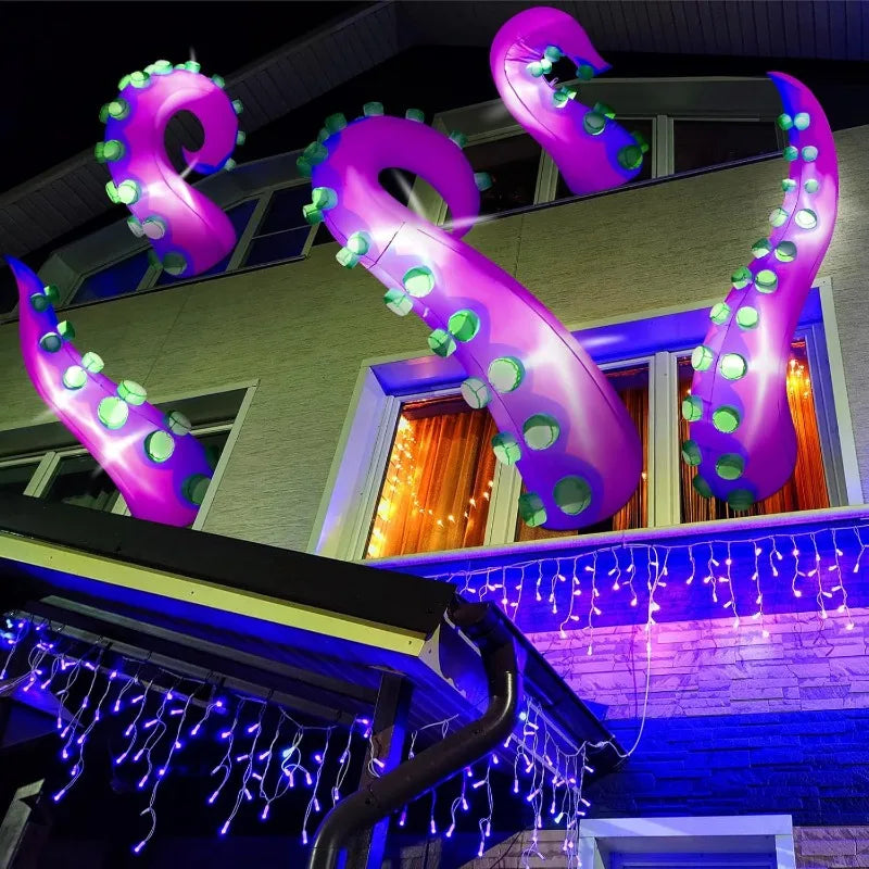 Hign-concerned Halloween Inflatable Lighted Octopus Tentacle