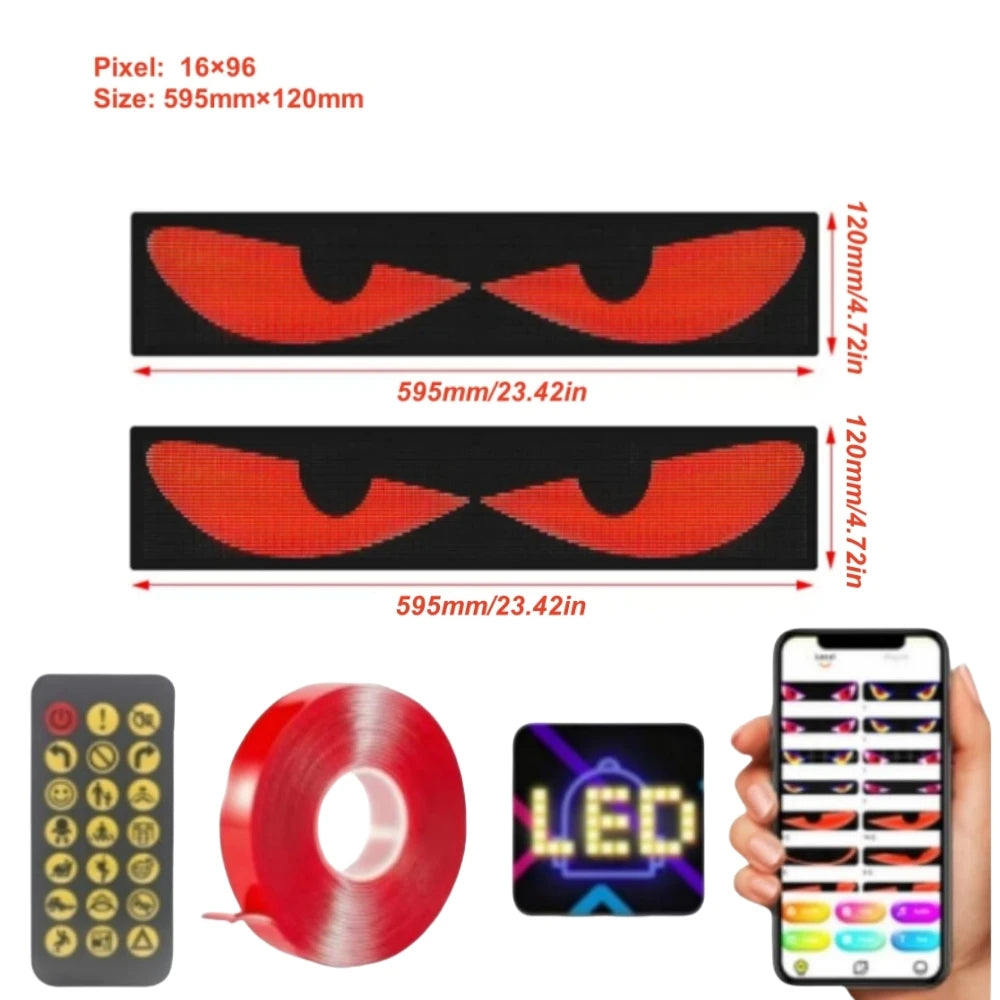 Wireless LED Eye Lights For Car Blinking 2 Pack Adhesive