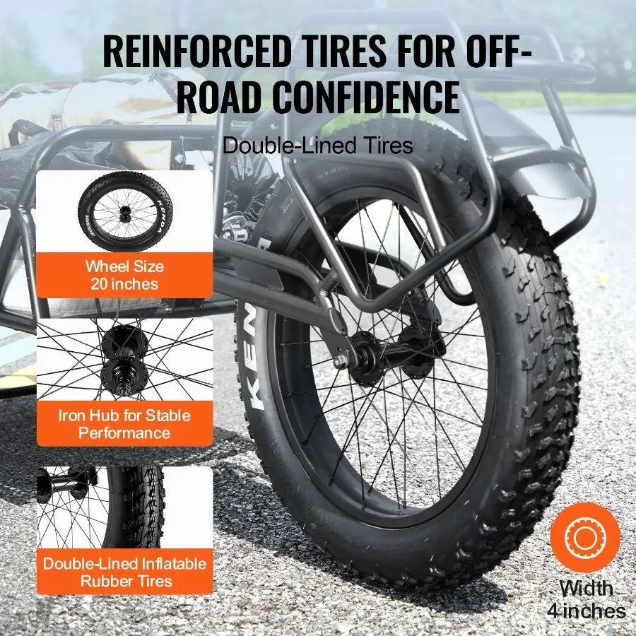 Hign-concerned Bike Cargo Trailer Heavy Duty Bicycle Cart