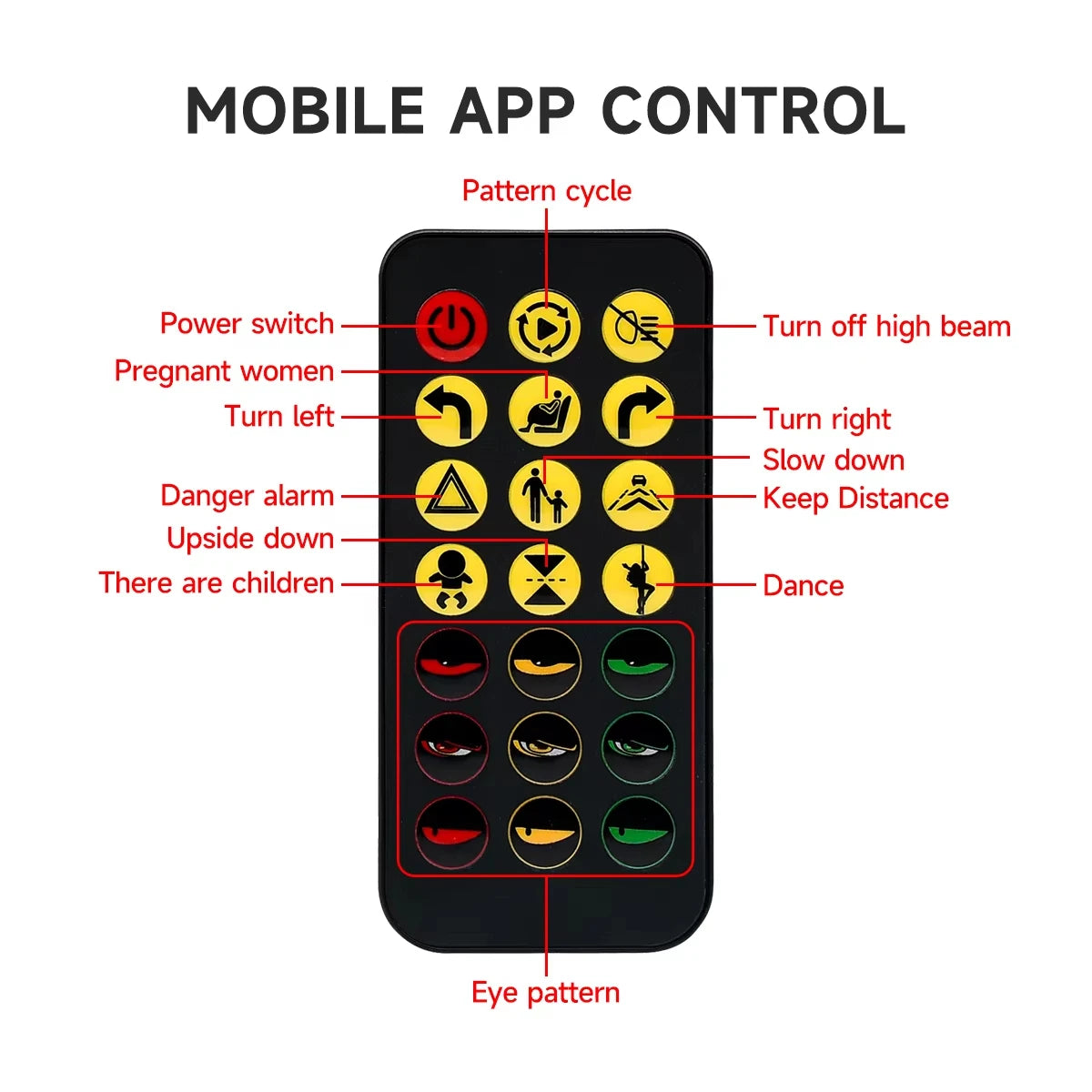 LED Car Sign Pixel Matrix Panel DIY Bluetooth App Control
