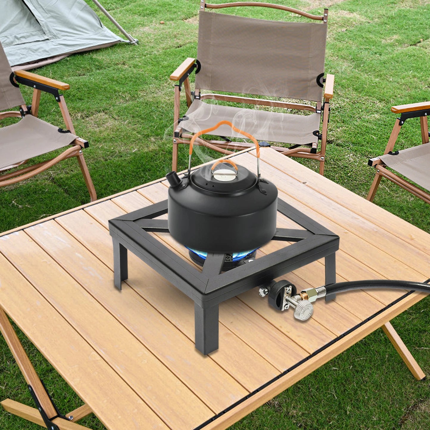 Portable Single Burner Propane Gas Stove With Regulator