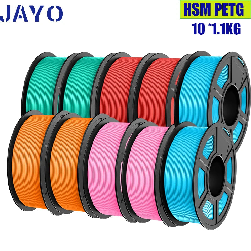JAYO PLA Plus Filament 10 Rolls High Speed Matte 3D