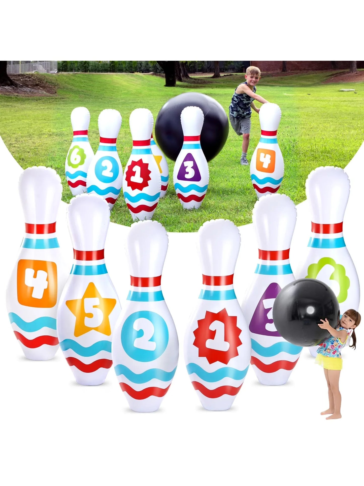 Joyfy Giant Inflatable Bowling Set For Kids And Adults