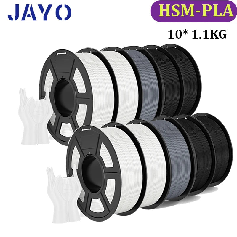 JAYO PLA Plus Filament 10 Rolls High Speed Matte 3D