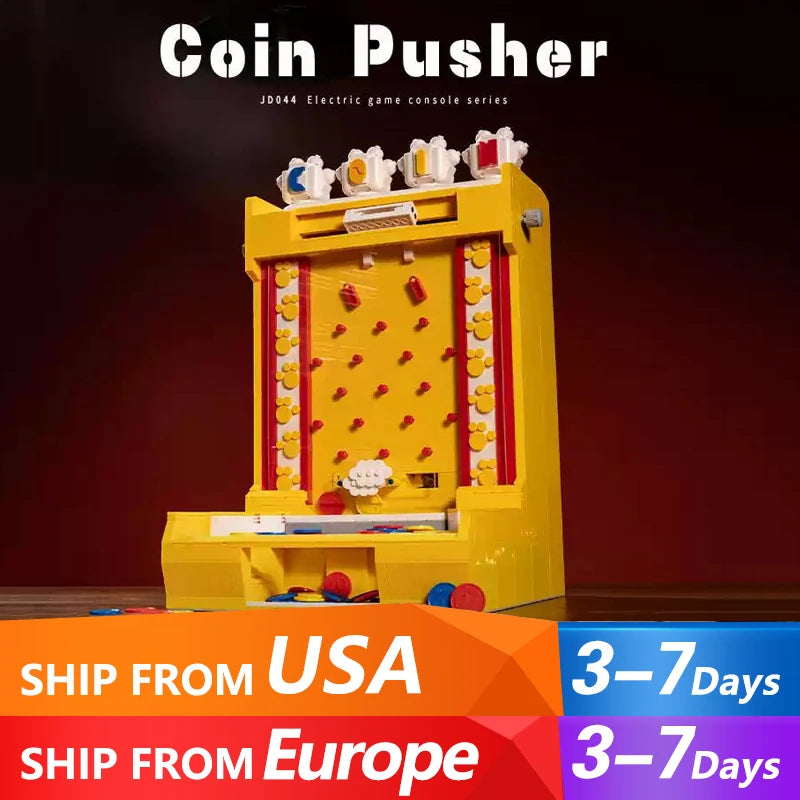 Barweer MOC Coin Pusher Building Blocks Toy Gift Set