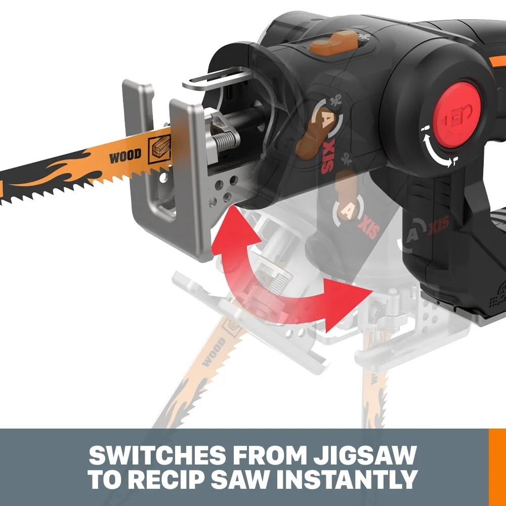XMSJ 20V Cordless Reciprocating Jig Saw 2 In 1 Tool