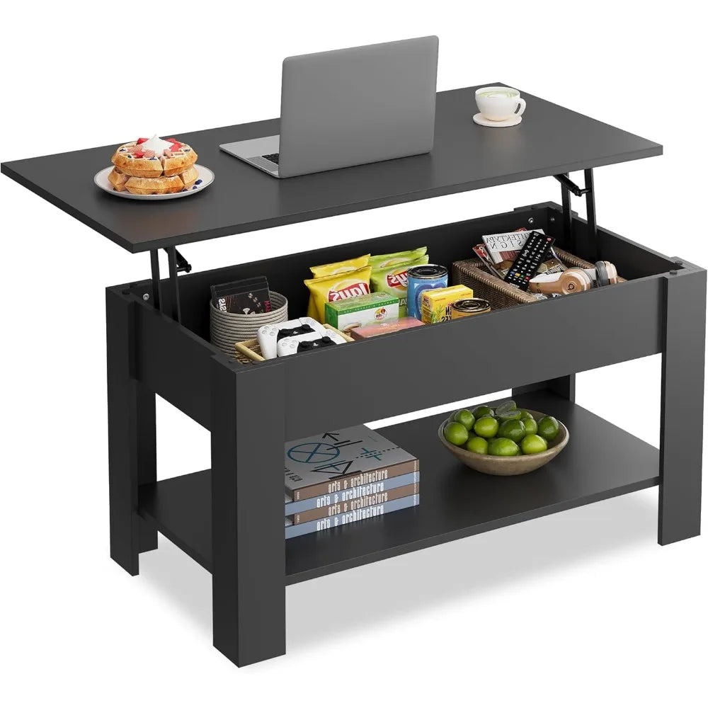 Lift Top Coffee Table With Hidden Compartment And Storage