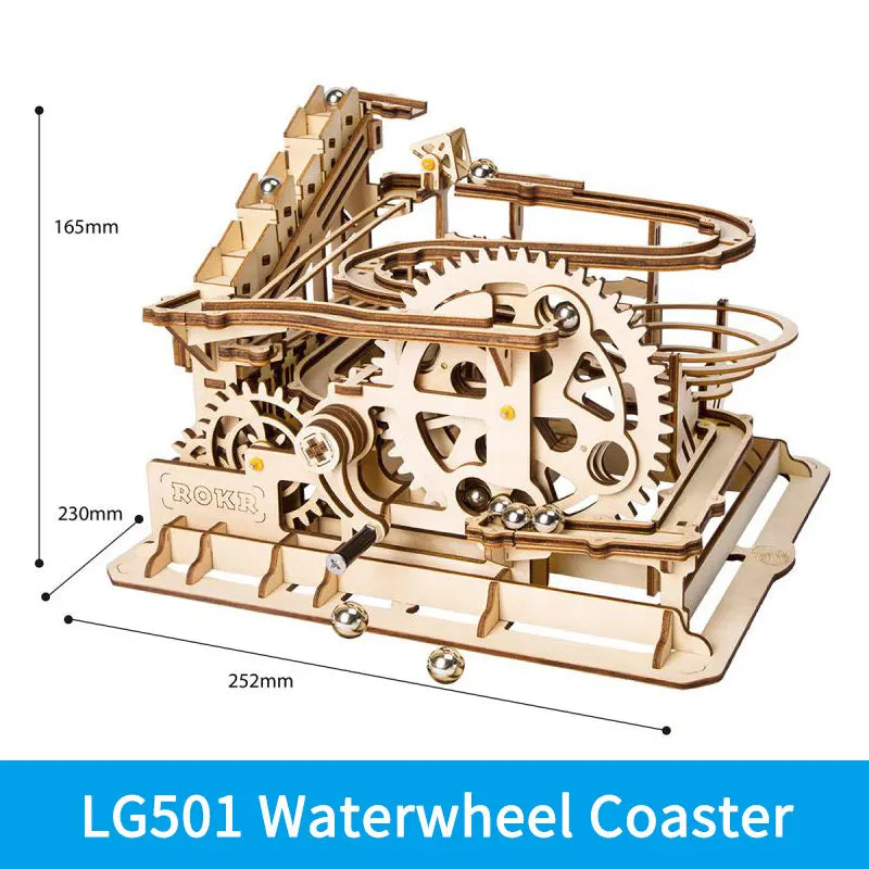 Robotime Marble Night City 3D Wooden Puzzle Waterwheel