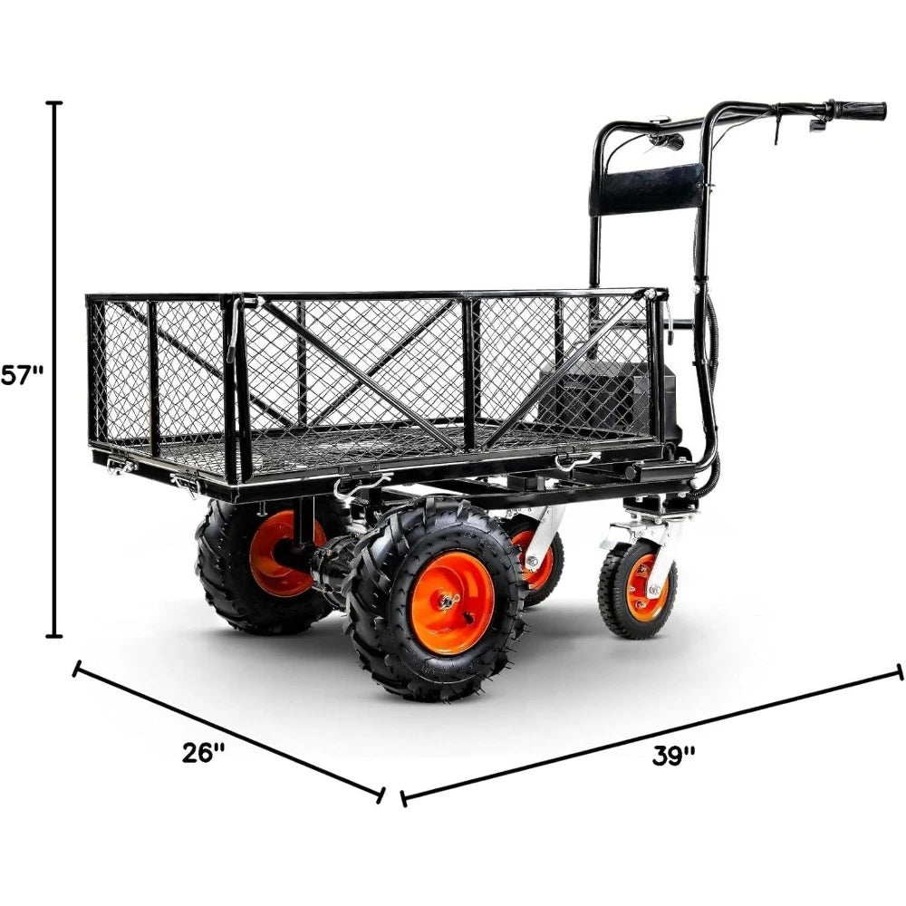 Hign Concerned Electric Utility Wagon Cart 48V Wheelbarrow