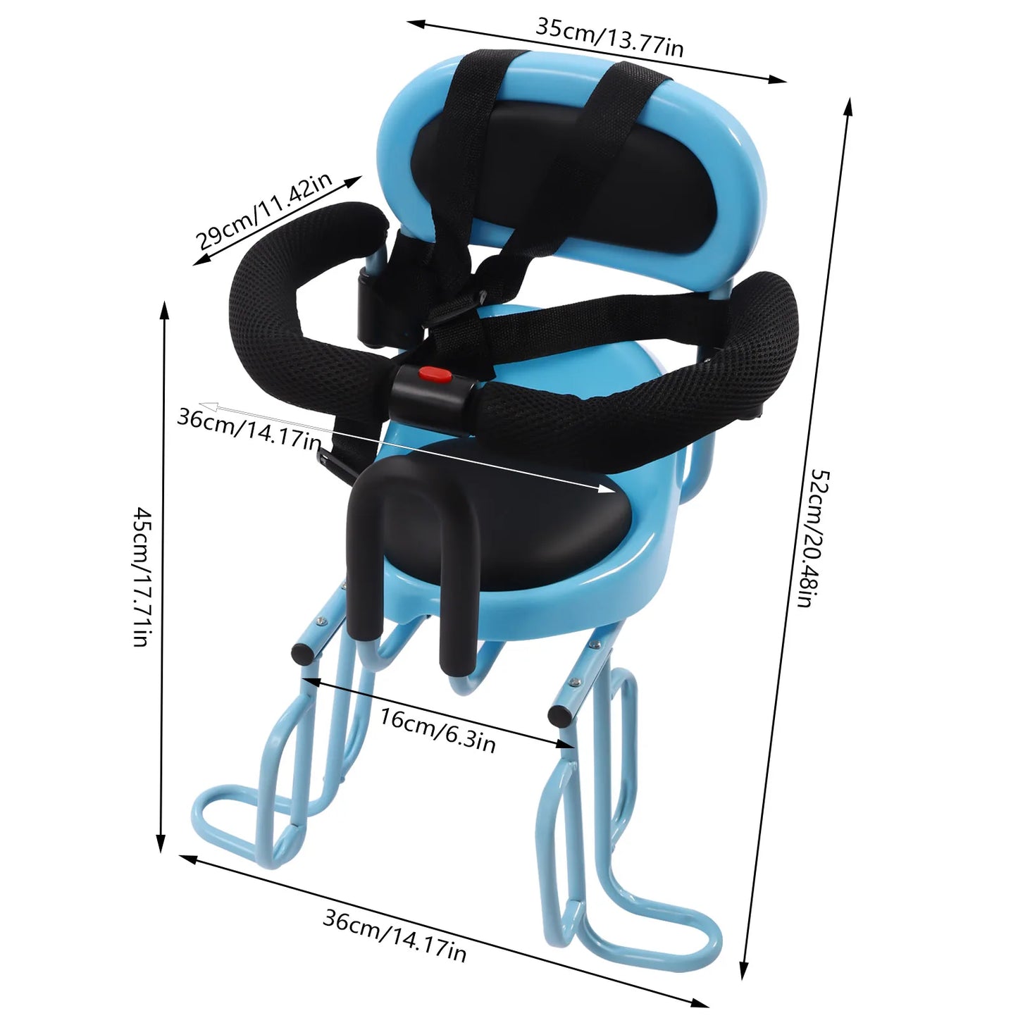 Rear Mounted Child Bike Seat With Guardrail And Backrest