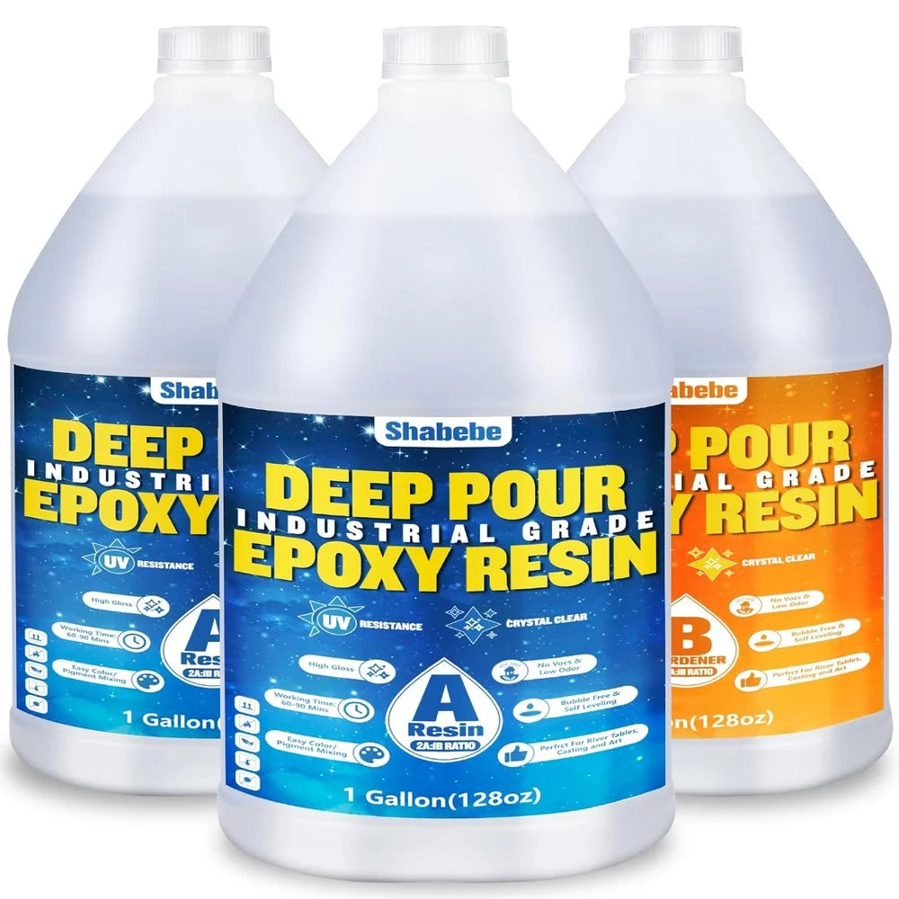 XMSJ Deep Pour Epoxy Resin Kit Industrial Grade Clear