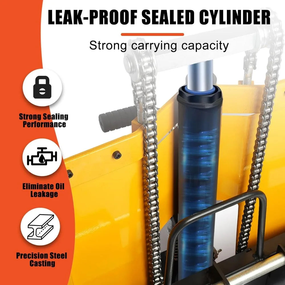 Lift Winch Stacker Pallet Truck Trolley Lift Table 440 Lbs