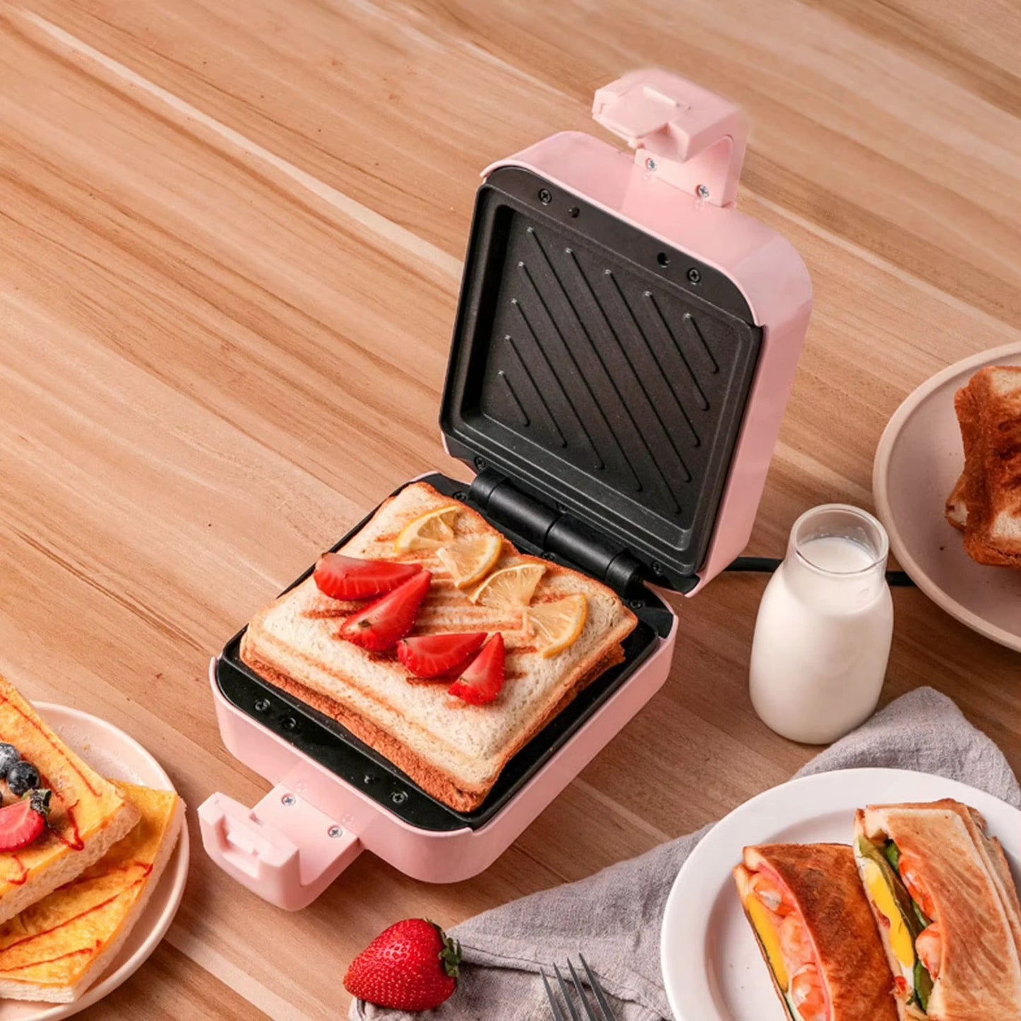 OIMG Multifunction Sandwich Maker Two Slice Fast Heating