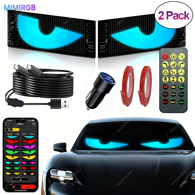 LED Car Sign Pixel Matrix Panel DIY Bluetooth App Control