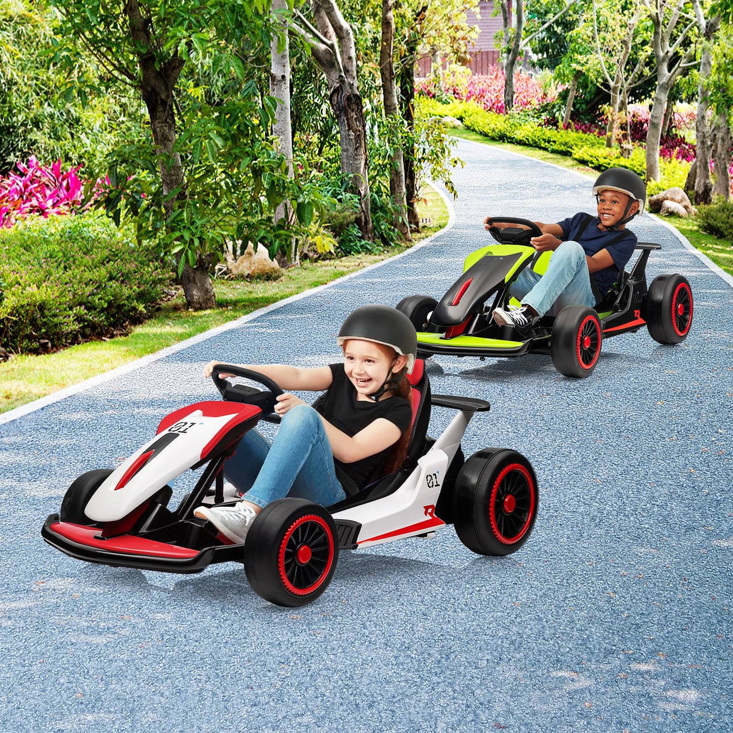 HobbyLane 24V Dual 150W Go Kart For Kids Pedal Drift Kart
