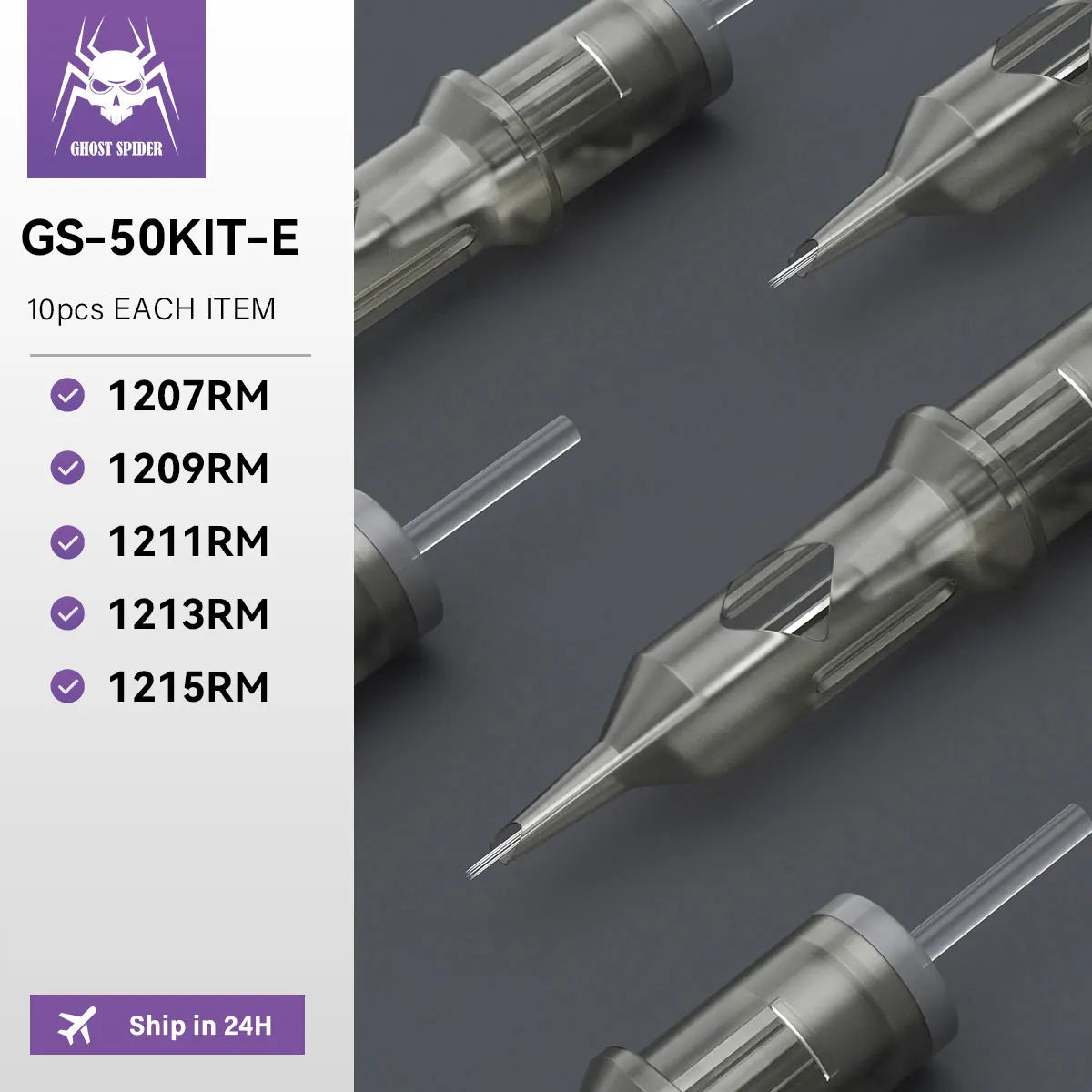 Sterilized Mixed Tattoo Needle Cartridges 50 Pcs Disposable