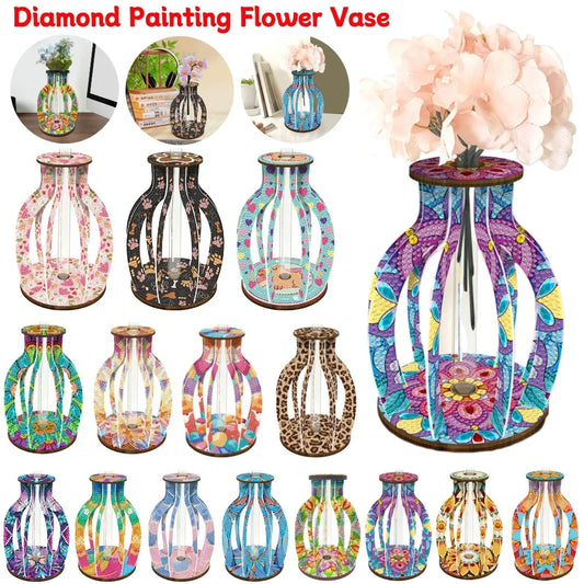 Alloet Wooden Diamond Mosaic Vase Kit For Beginners