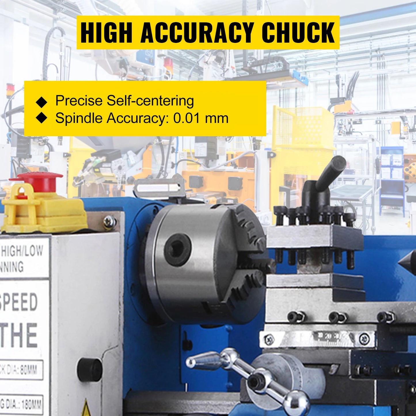 SucceBuy Mini Metal Lathe Machine Variable Speed 550W