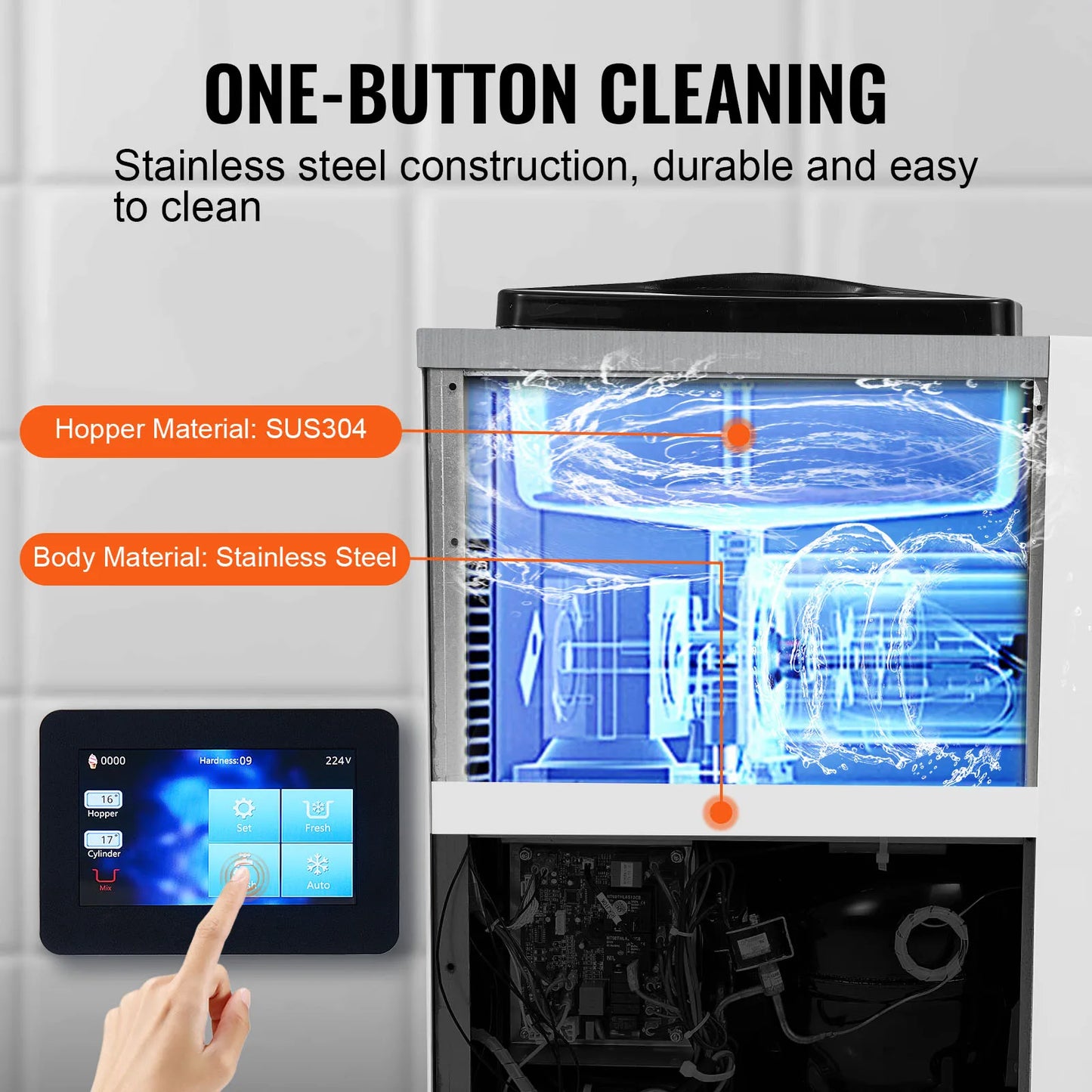 SucceBuy Commercial Ice Cream Machine Single Flavor