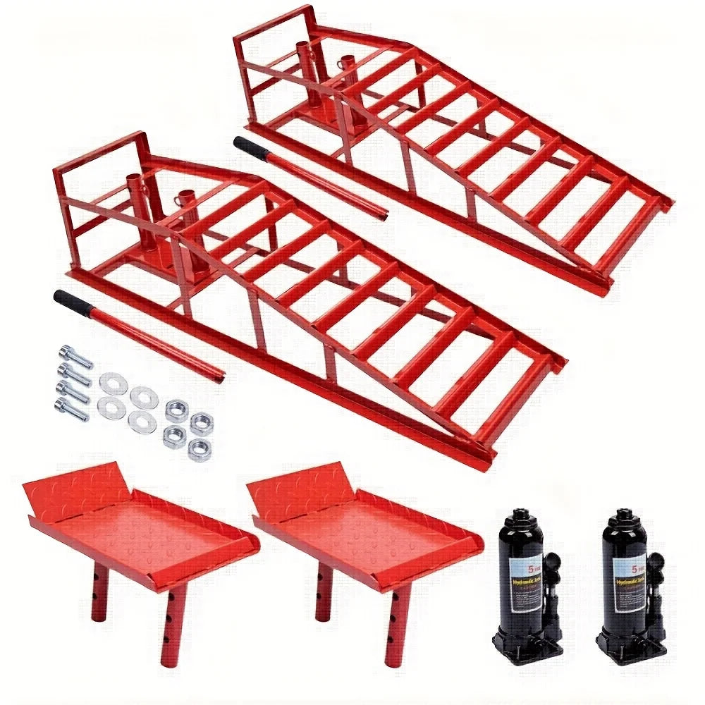 Heavy Duty Hydraulic Car Ramps 11000lbs Floor Jack Lift