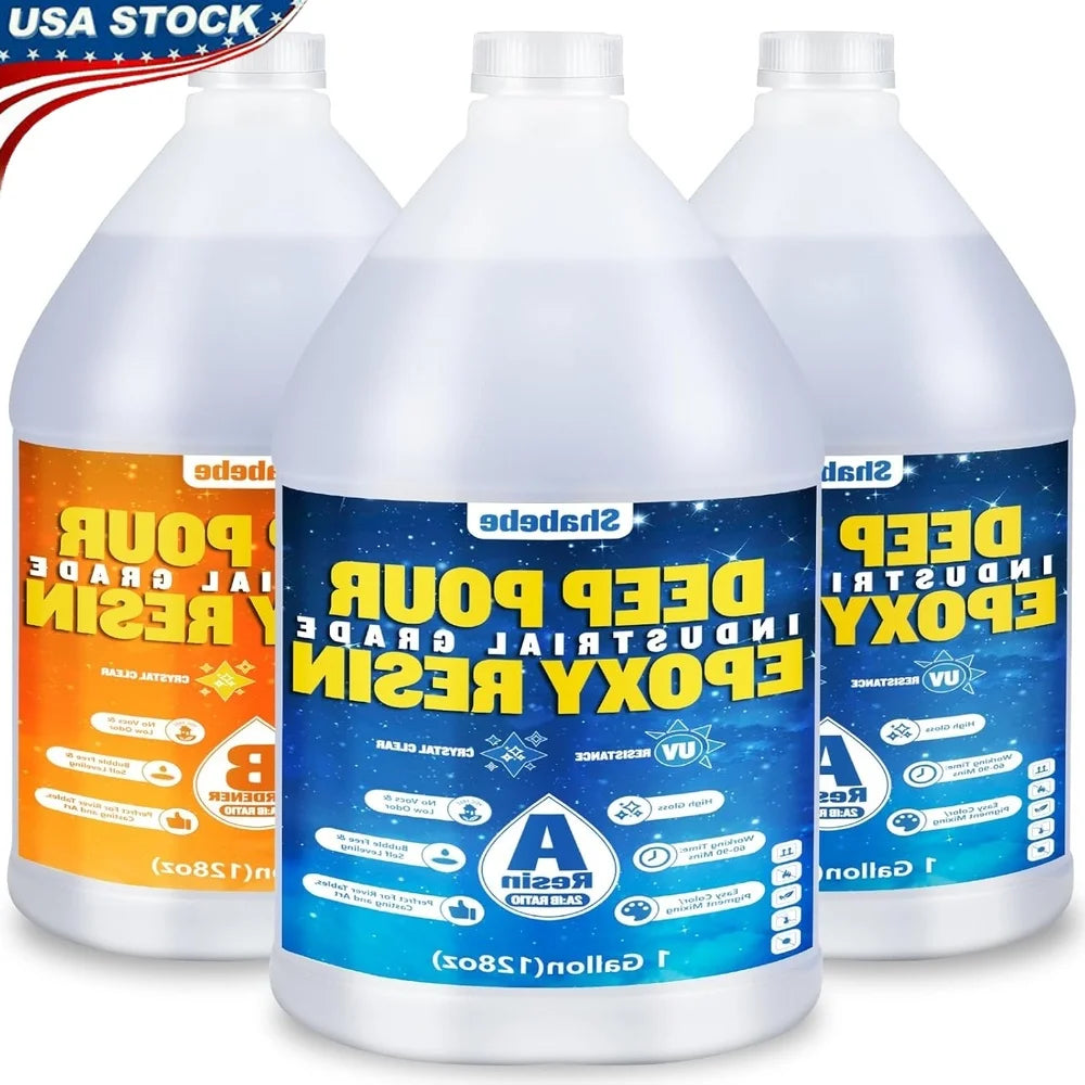 XMSJ Deep Pour Epoxy Resin Kit Industrial Grade Clear