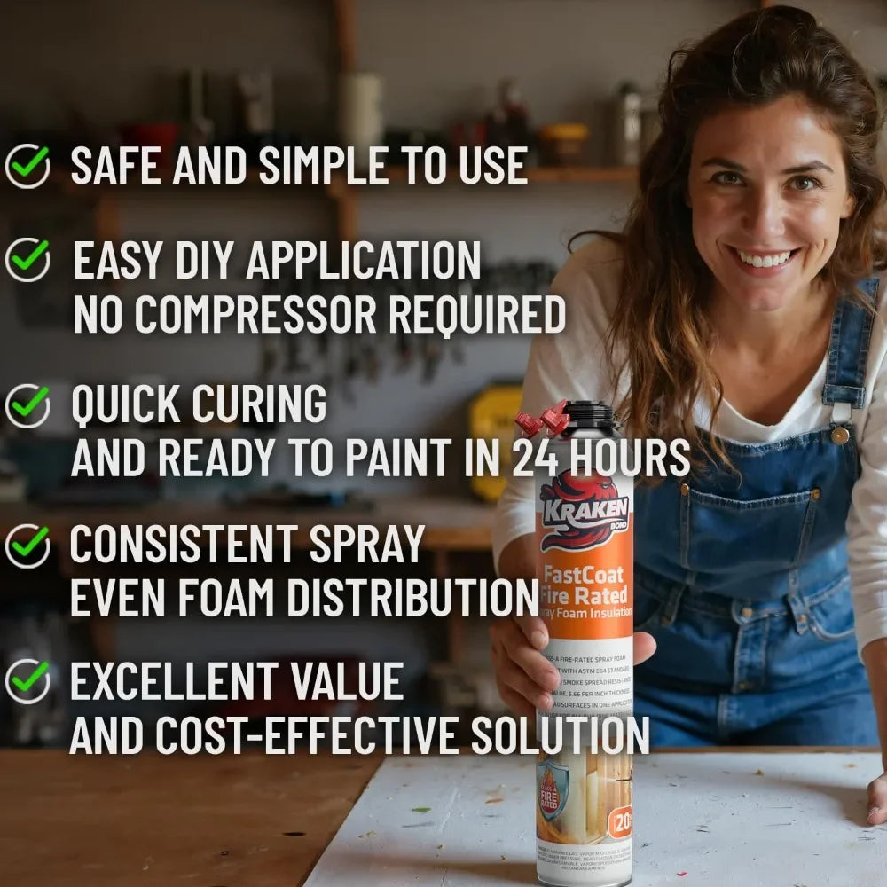 Fire Rated Spray Foam Insulation Kit Closed Cell In A Can