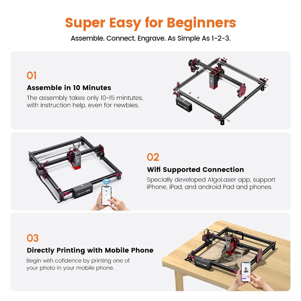 AlgoLaser Mini 5W DIY Kit Laser Engraver CNC Engraving