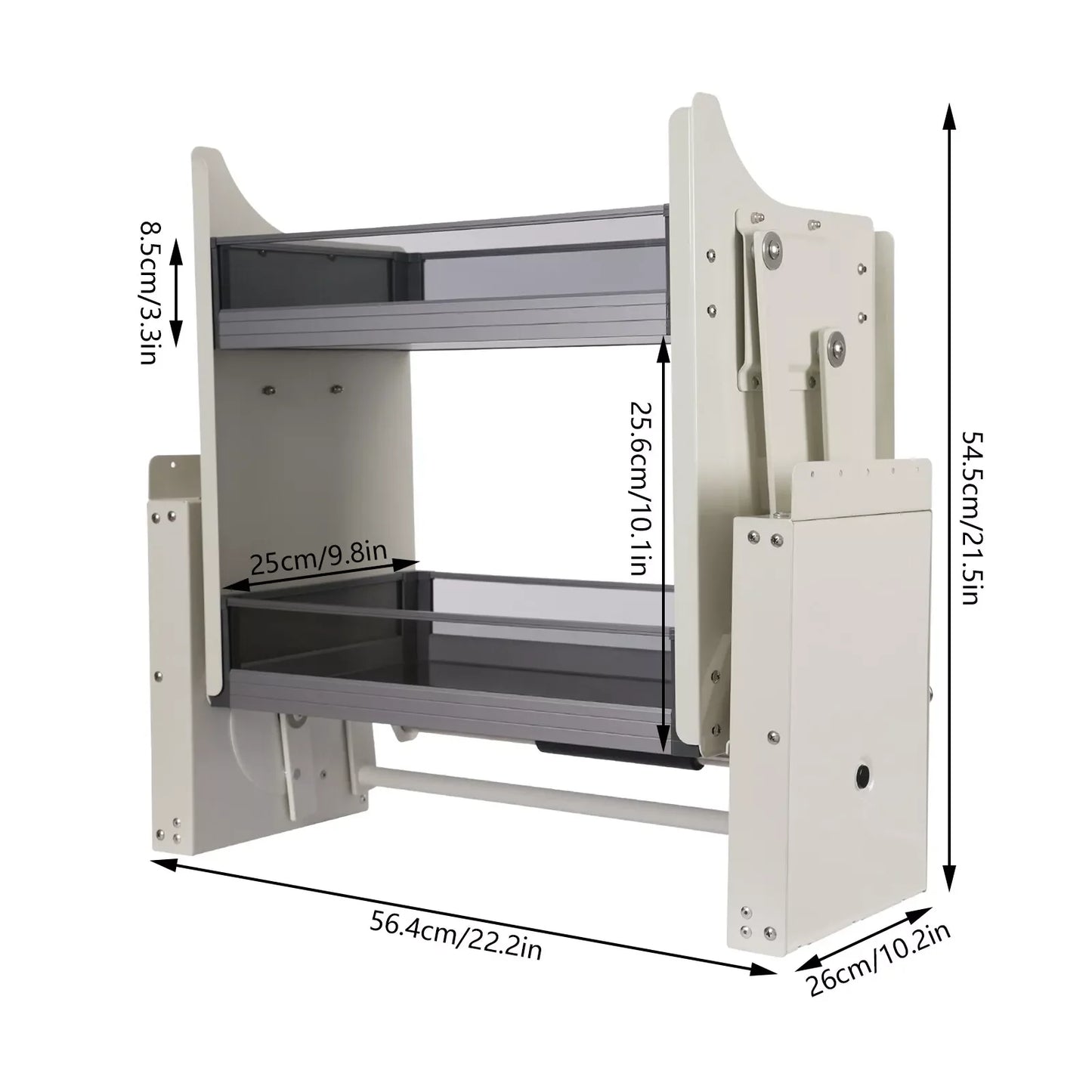 Two Tier Kitchen Pull Down Shelf Upper Cabinet Organizer