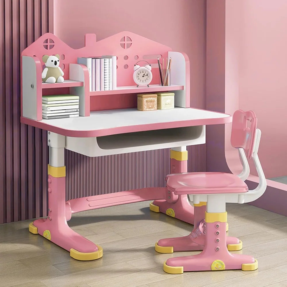 ZHUOTING Kids Adjustable Desk And Chair Set With Storage