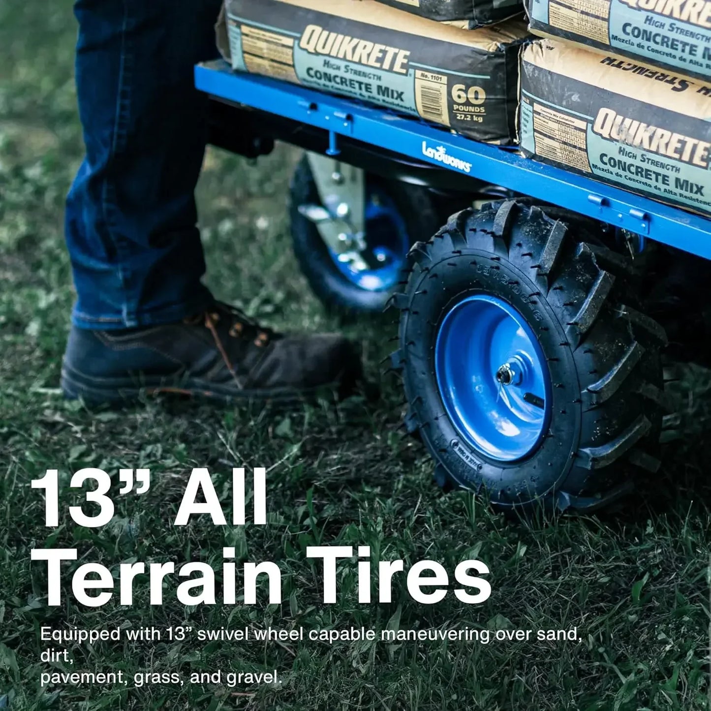 XMSJ Utility Service Cart Wheelbarrow Power 48V Electric