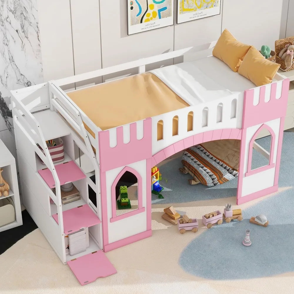 Harper And Bright Designs Loft Bed With Storage Window