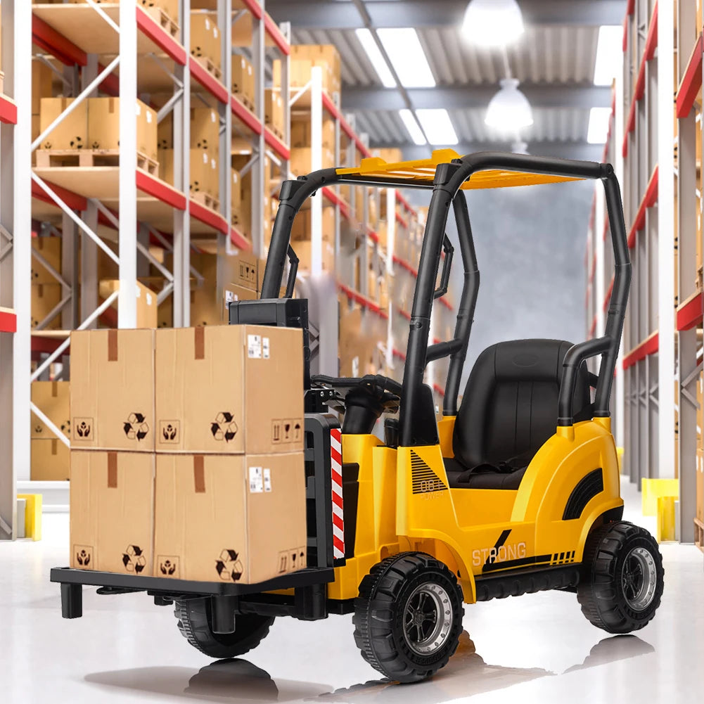 12V Kids Ride On Forklift With Tent Remote Control Music